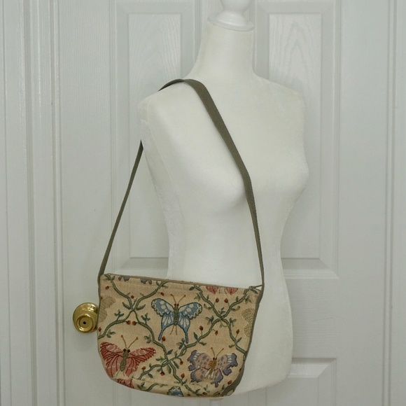 Doodle Bags Handbags - VINTAGE DOODLE BAGS Butterfly Pattern Shoulder Bag